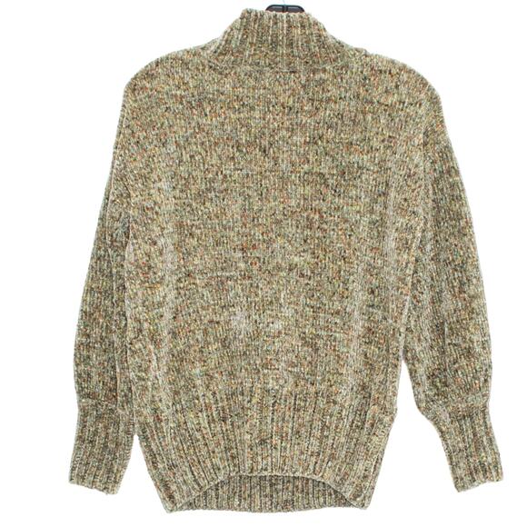 Cynthia Rowley Womens Sweater Chenille Preppy Cozy Minimalist Earthy Green XS HI - Picture 2 of 6
